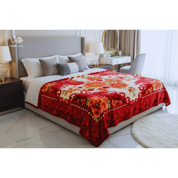 10 lb, 2-Ply_Korean Organic Embossed Fleece Blanket – King Size