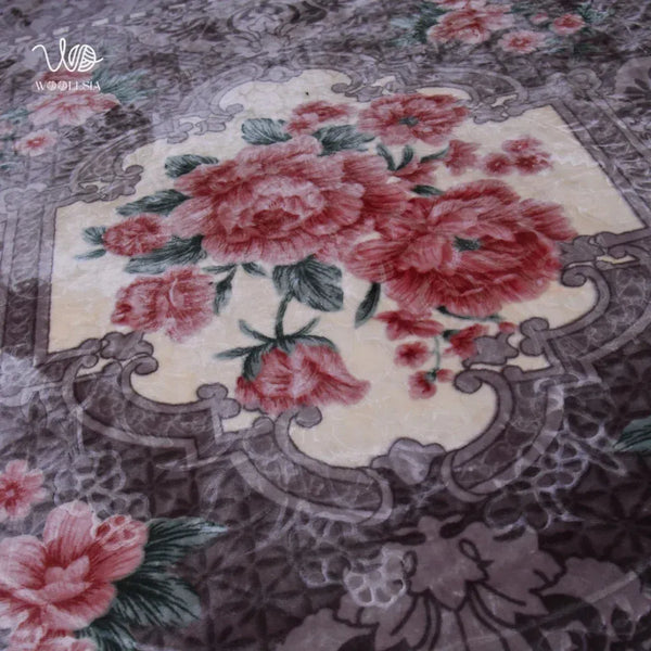 Grey King Size Korean Embossed Blanket – 7 lb 2-Ply Soft Fleece