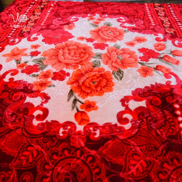 10 lb, 2-Ply_Korean Organic Embossed Fleece Blanket – King Size