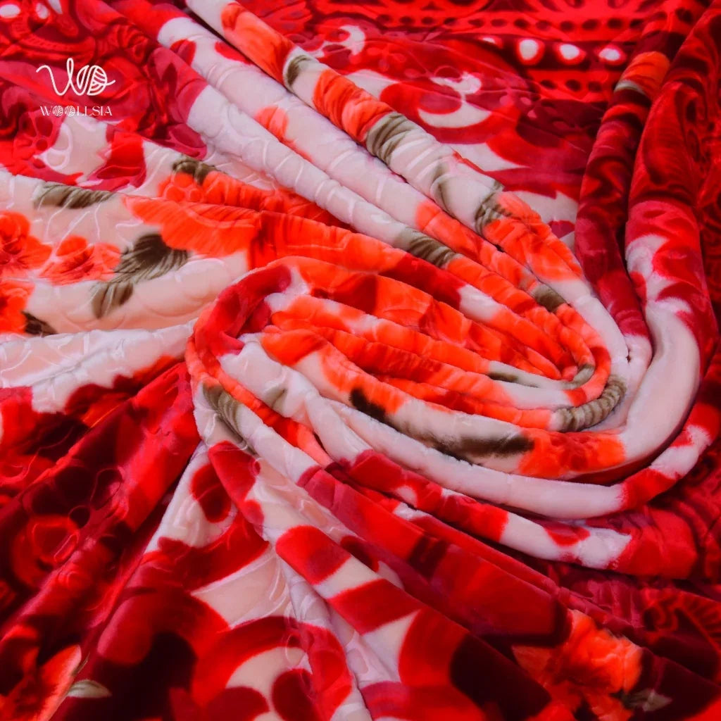 10 lb, 2-Ply_Korean Organic Embossed Fleece Blanket – King Size