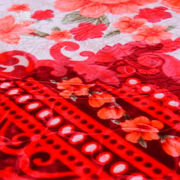 10 lb, 2-Ply_Korean Organic Embossed Fleece Blanket – King Size