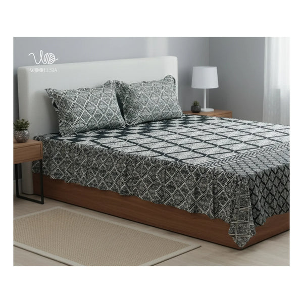 Frill King Cotton Bed Sheet Set | Woollsia