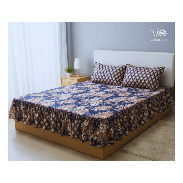 3 Pcs Sided Frill Bedsheets | Woollsia
