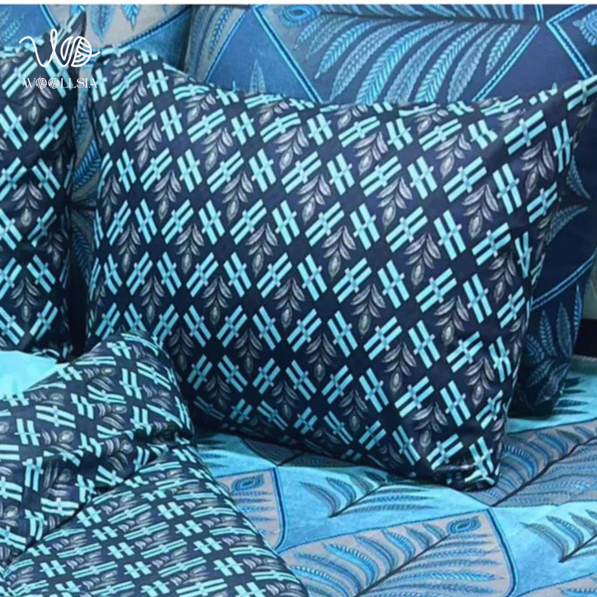 Premium 6pcs Double Cotton Razai Set