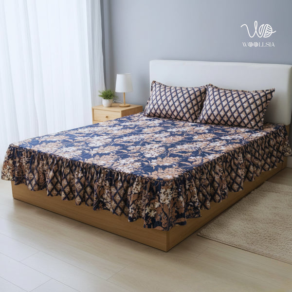 3 Pcs Sided Frill Bedsheets | Woollsia