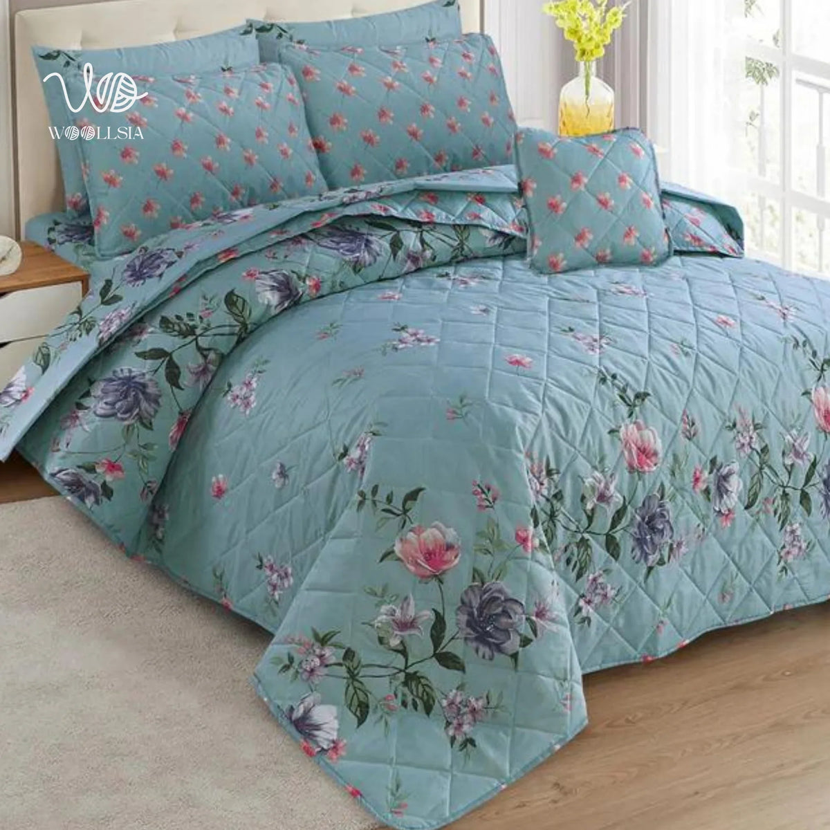 7 Pcs Comforter Set – Lightweight Filling