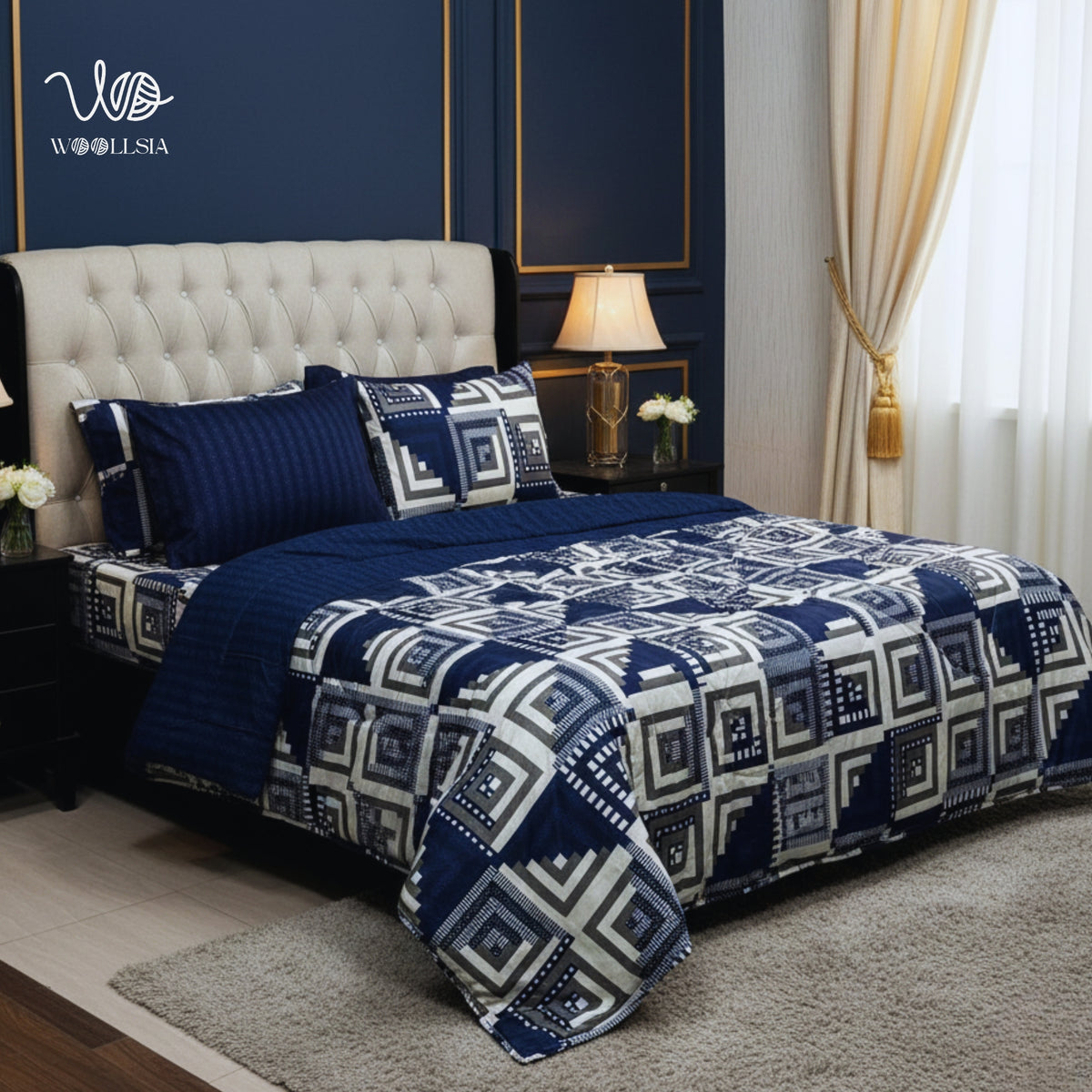 6 Pcs Vicky Razai Set - King Size