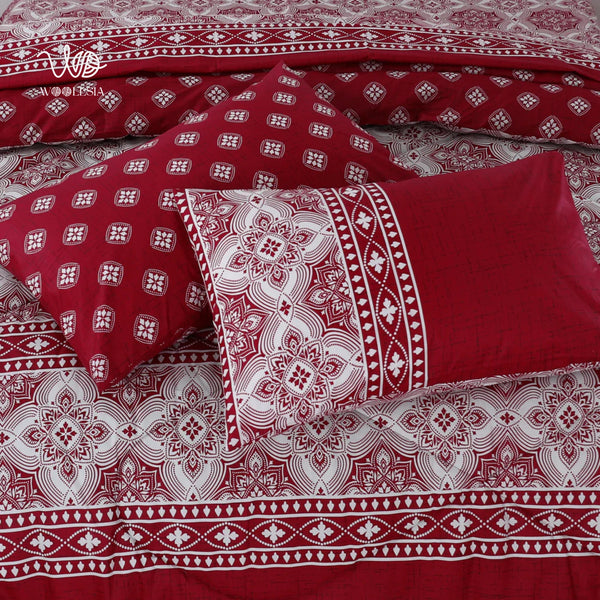 7PC Cotton Comforter Set – King Size Print Edition