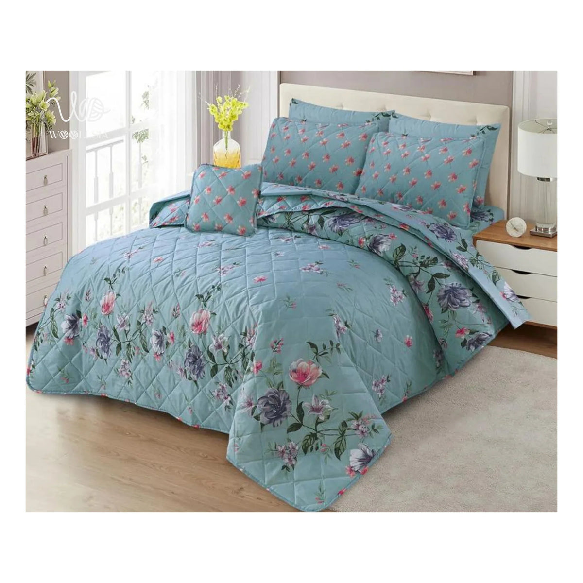 7 Pcs Comforter Set – Lightweight Filling