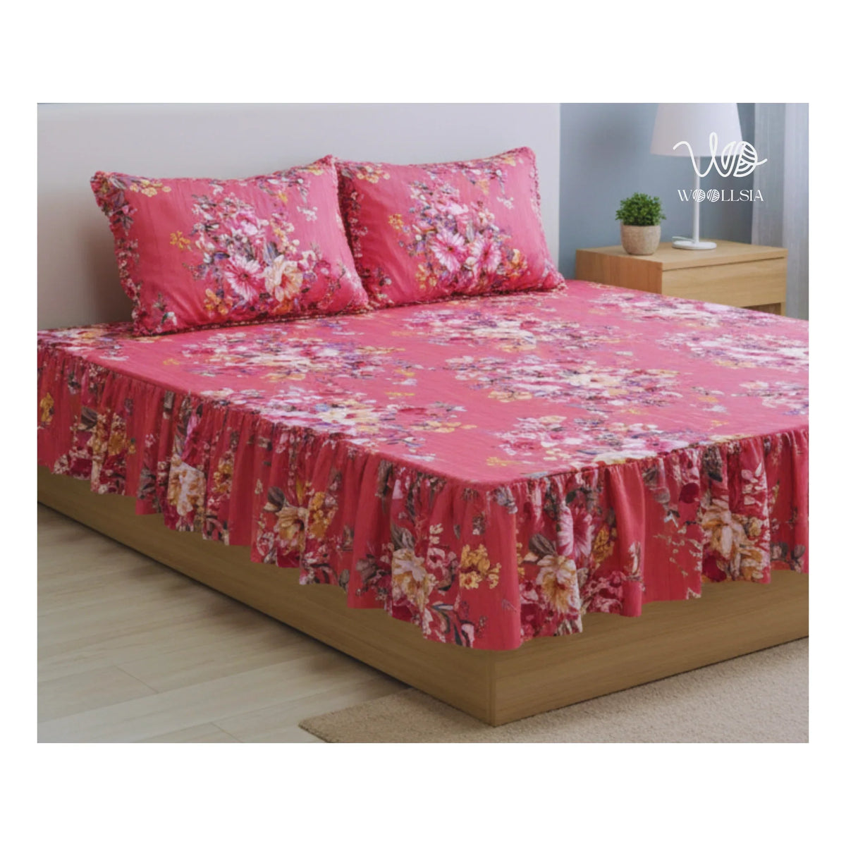 3pcs Alteza King-Size Cotton Bed Sheet Set