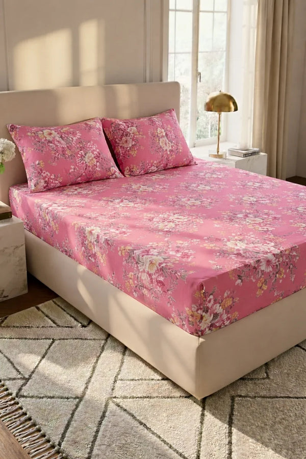 3pcs Luxury King-Size Cotton Bed Sheet Set