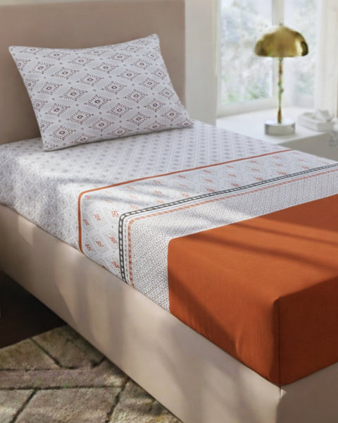 2pcs Luxury Single-Bed Premium Cotton Bed Sheet Set