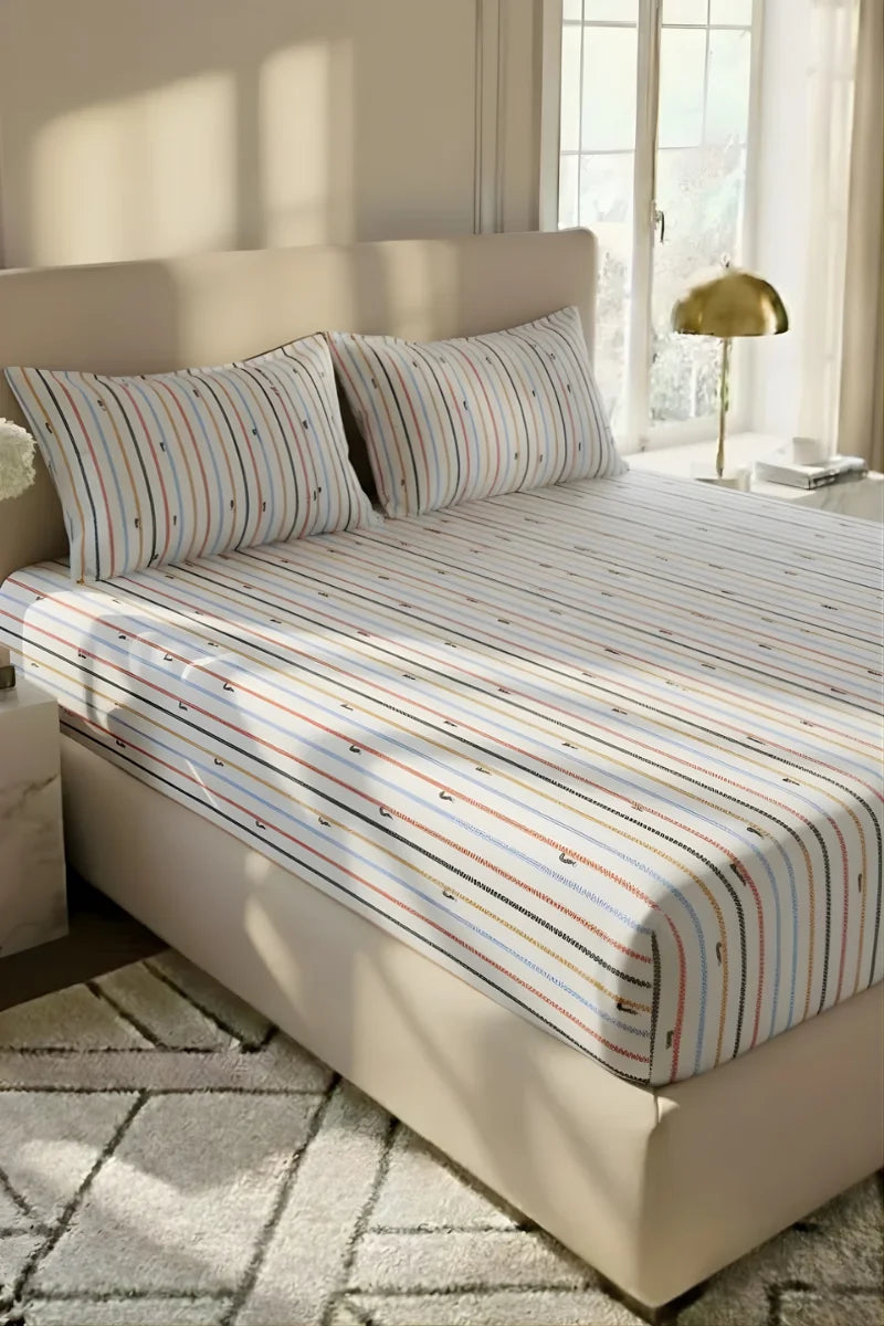 3pcs Luxury King-Size Premium Cotton Bed Sheet Set