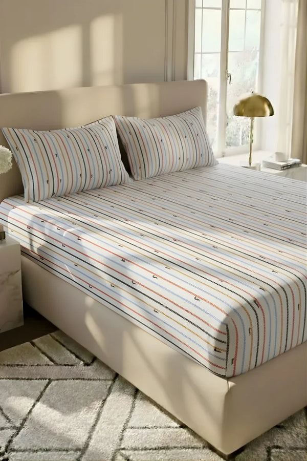 3pcs Luxury King-Size Premium Cotton Bed Sheet Set