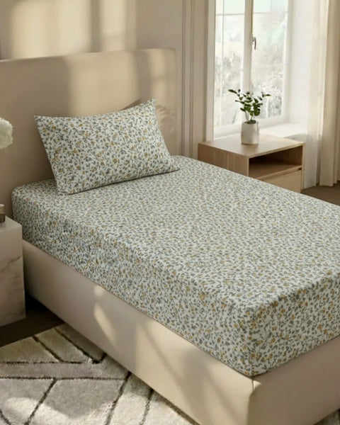 2pcs Luxury Single-Bed Premium Cotton Bed Sheet Set