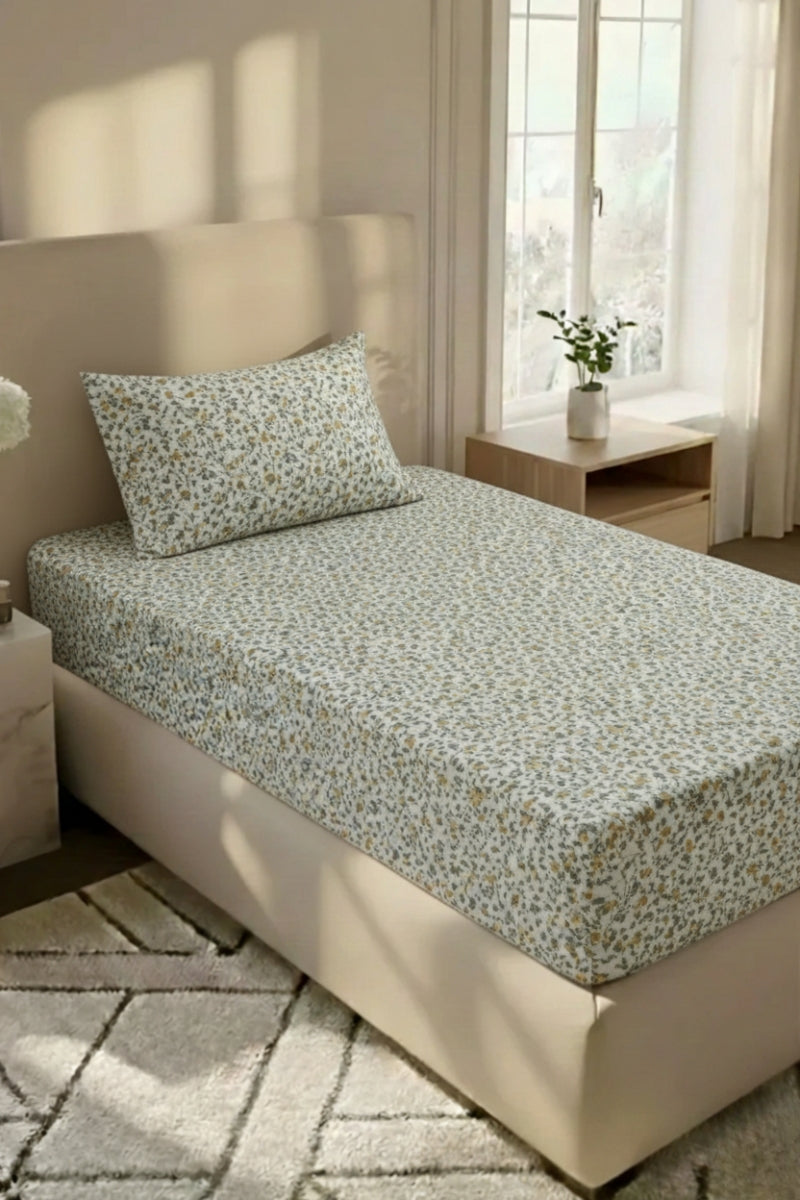 2pcs Luxury Single-Bed Premium Cotton Bed Sheet Set