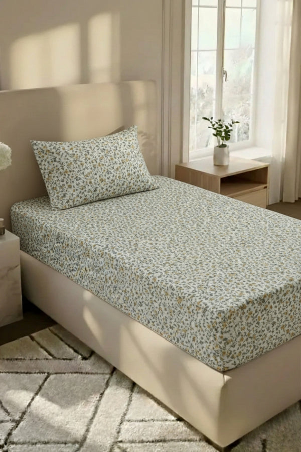 2pcs Luxury Single-Bed Premium Cotton Bed Sheet Set