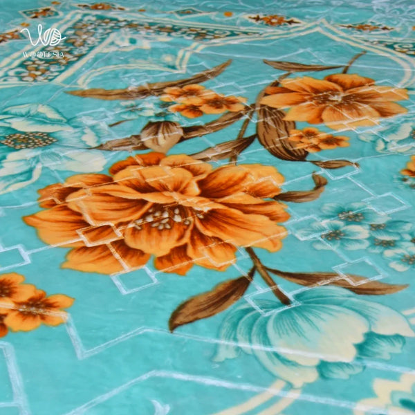 Royal Collection Pakistani King Size Blanket, Firozi 2-Ply