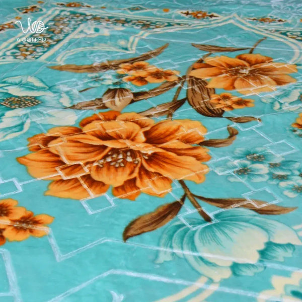 Royal Collection Pakistani King Size Blanket, Firozi 2-Ply