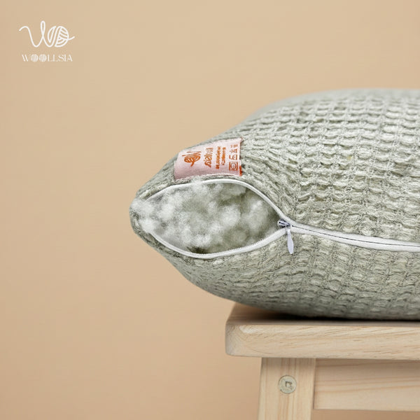 Filled-Cushion -Luxury Woven  450g Extra-Plump Siliconized Fiber Decorative Square Pillow