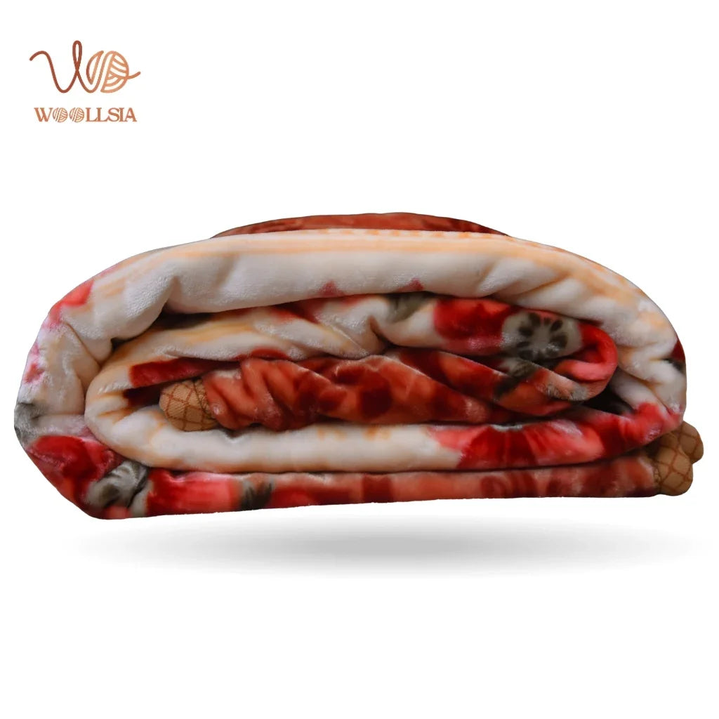 King Size 7 lb 2-Ply Korean Embossed Fleece Blanket – Luxury Orange