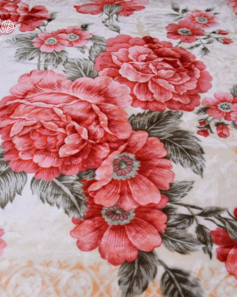 King Size 7 lb 2-Ply Korean Embossed Fleece Blanket – Luxury Orange