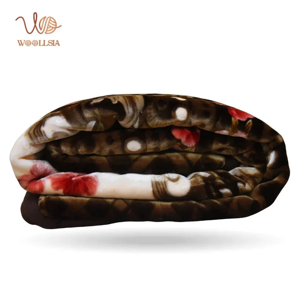 WoollSia  Premium-King Size Embossed Korean Blanket 10Ib – 2-Ply