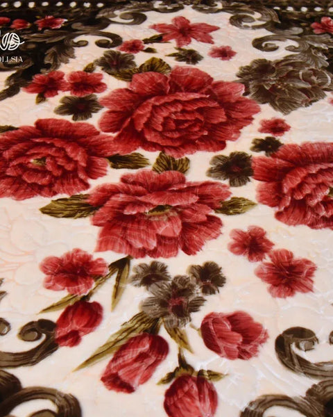 WoollSia  Premium-King Size Embossed Korean Blanket 10Ib – 2-Ply