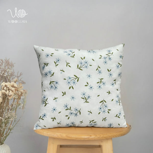 Veronica Myosotis Decorative Pillow in Blue Floral Pattern