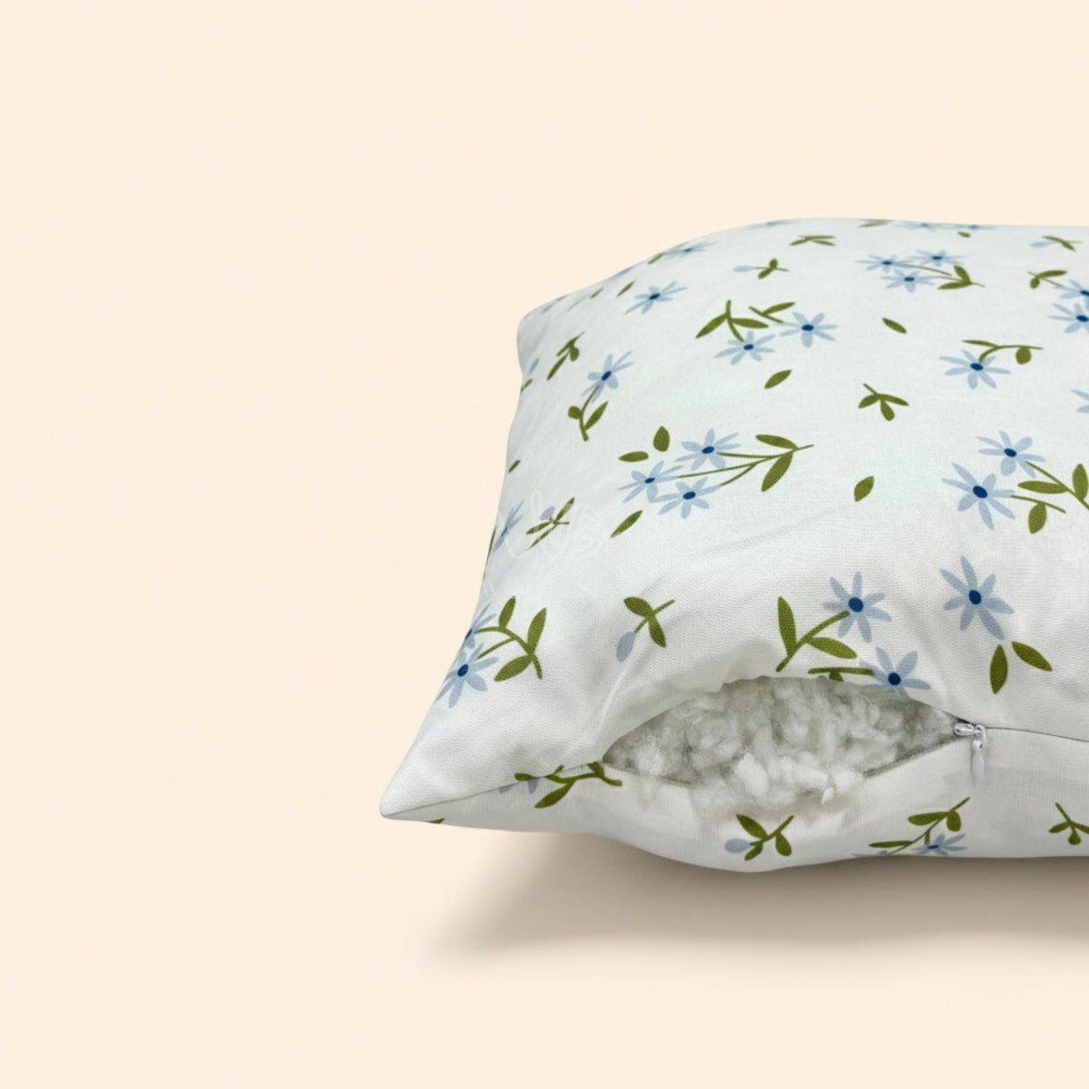 Veronica Myosotis Decorative Pillow in Blue Floral Pattern