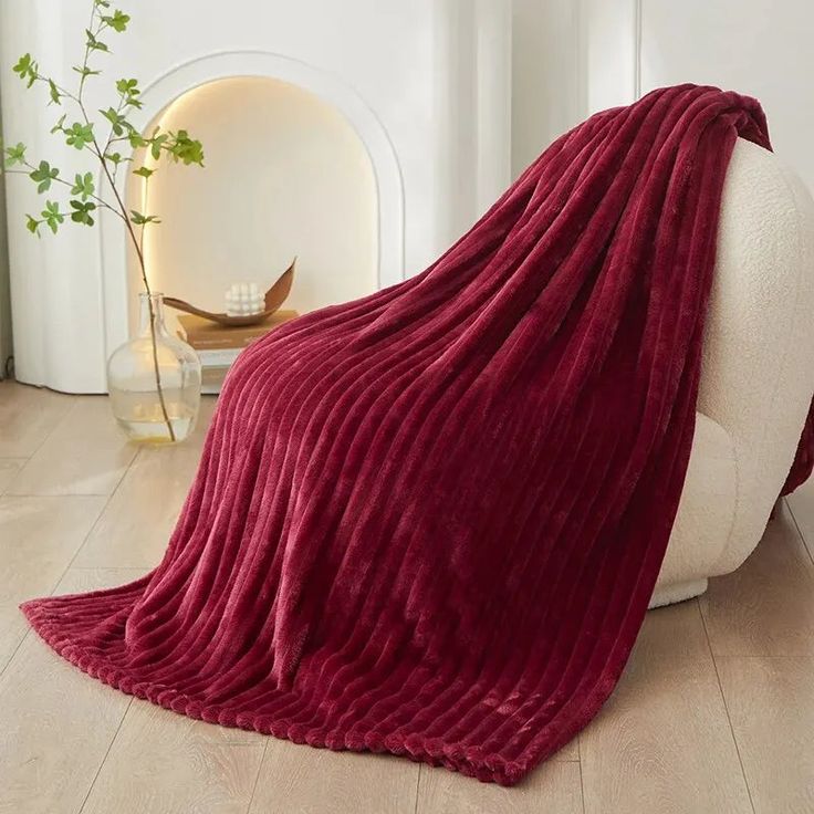 Chickwin Stripes Flannel Fleece Throw Blanket