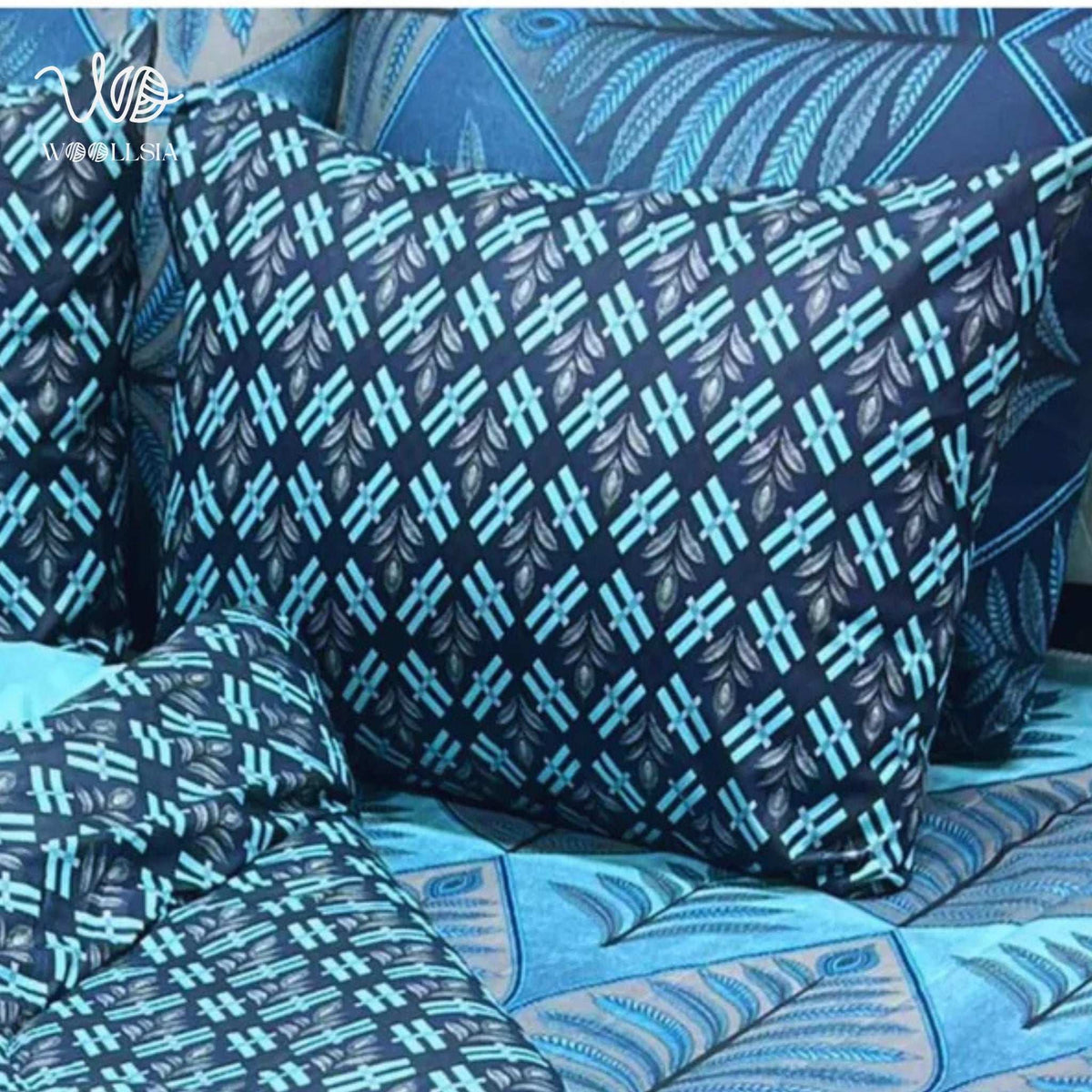 Premium 6pcs Double Cotton Razai Set