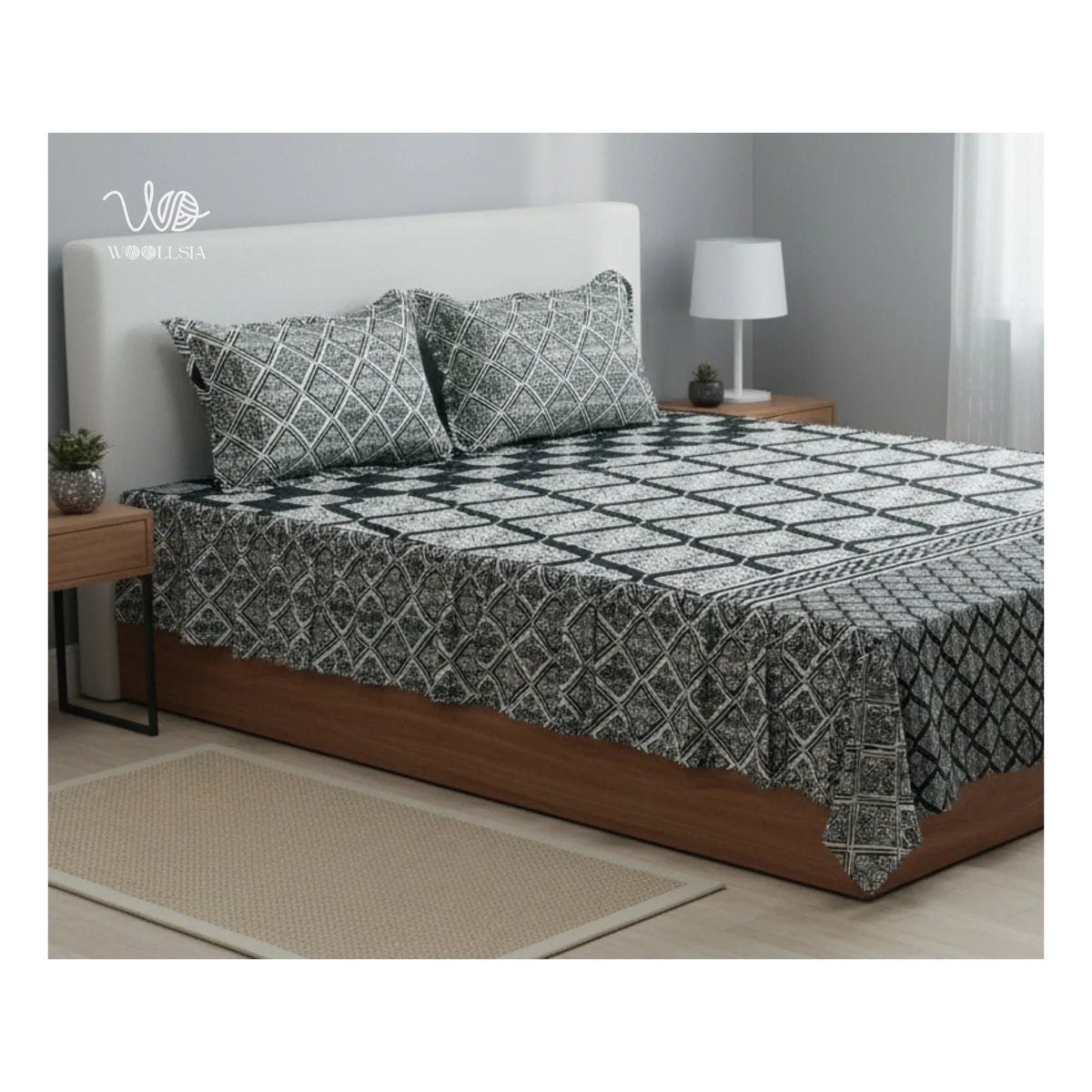 Frill King Cotton Bed Sheet Set | Woollsia