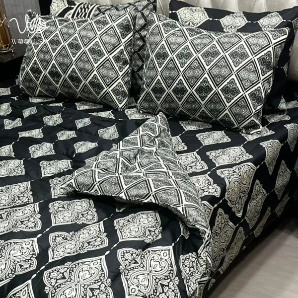 Printed Soft King Size 6pc Vicky Razai Set