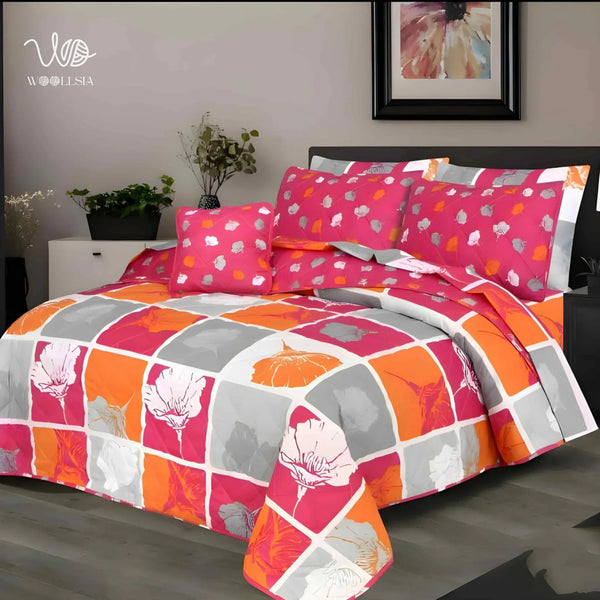 7 Pcs Cotton Comforter Set – Polca | Woollsia