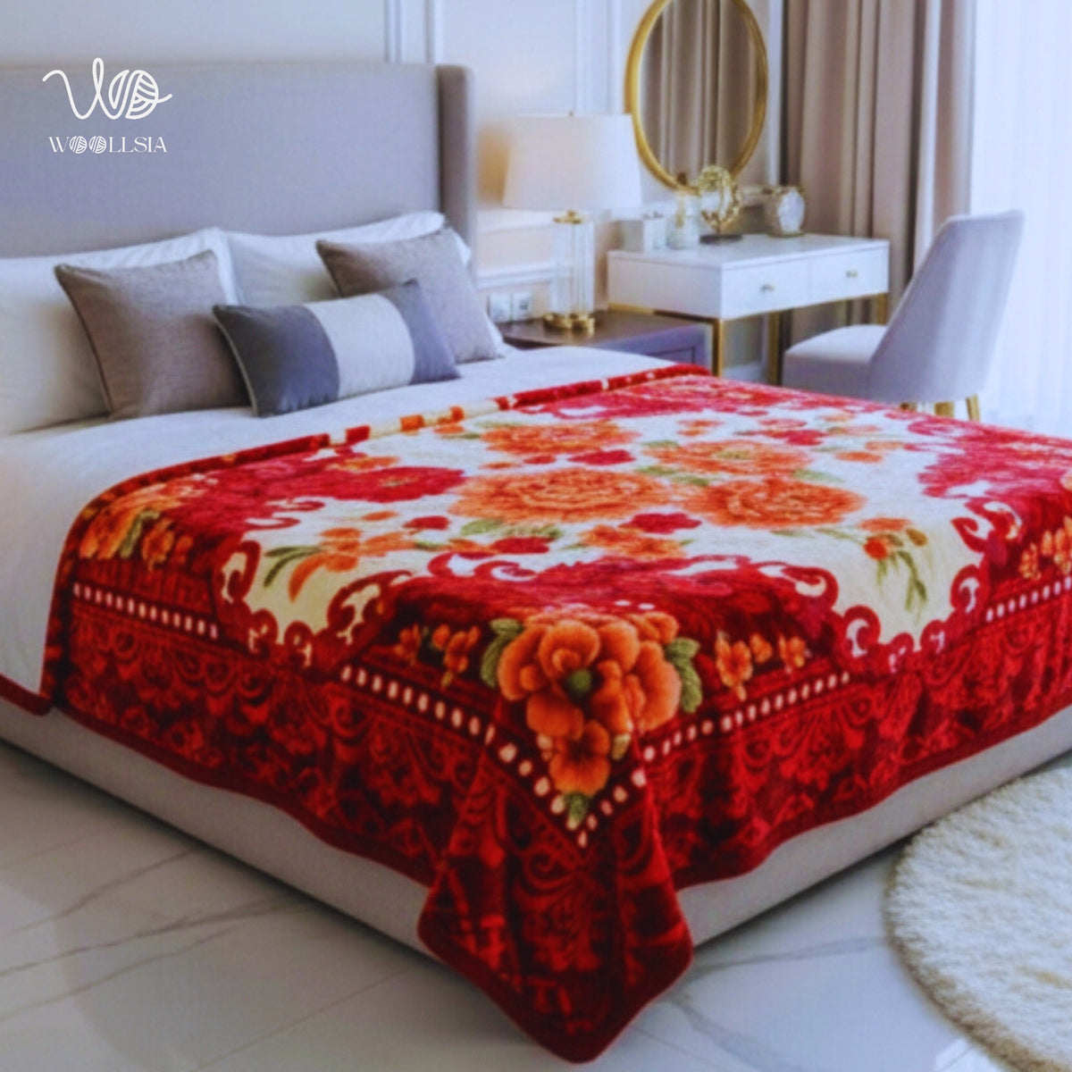 10 lb, 2-Ply_Korean Organic Embossed Fleece Blanket – King Size