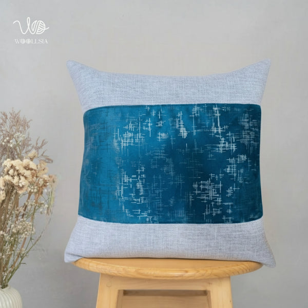 Cushion Set – Soft Filled, Textured Silver Foil Accent