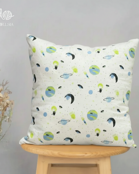 Filled-Cushion Cartoon Space & Planets Design Size (14,16,18)