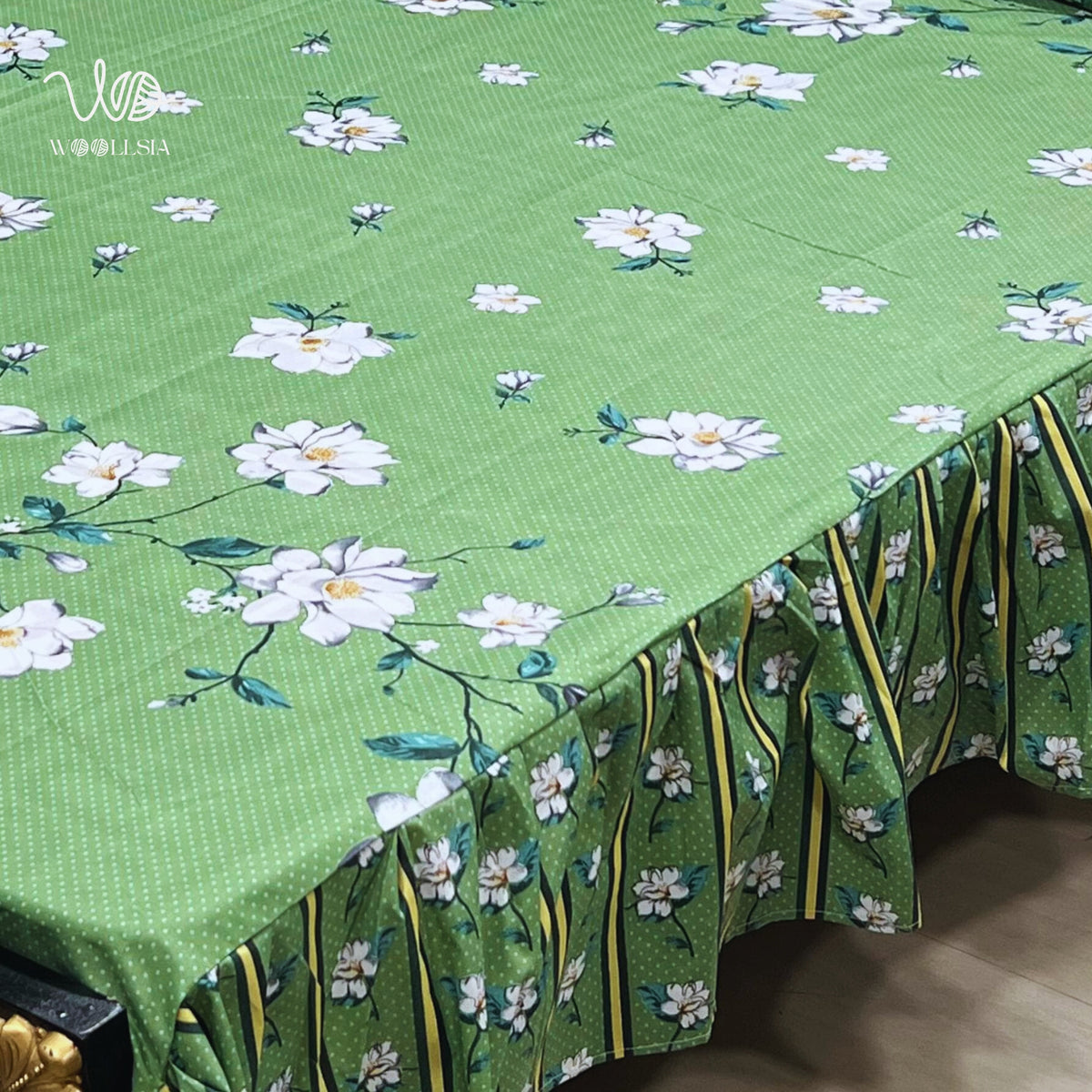 Double Frill Bedsheet Stitched | Woollsia