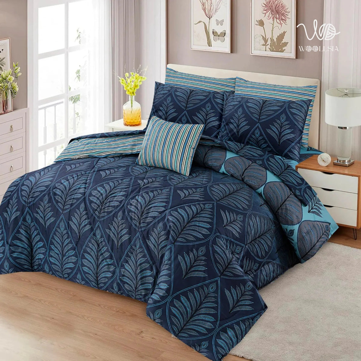 7 Pcs Comforter Set – King Size | Woollsia