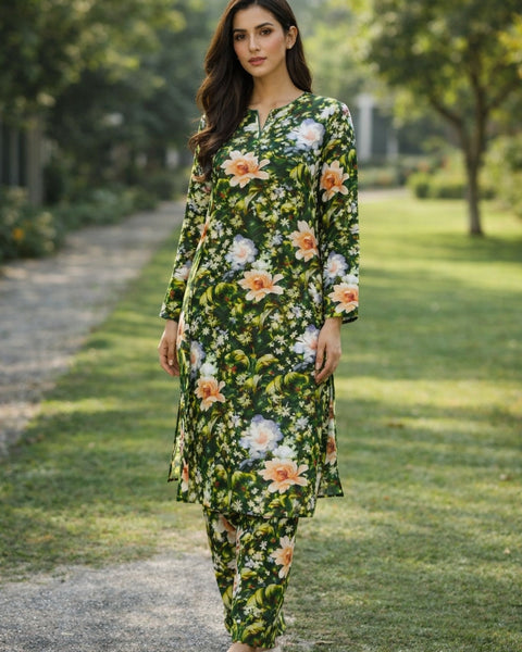 2-Piece Unstitched Printed Premium Linen