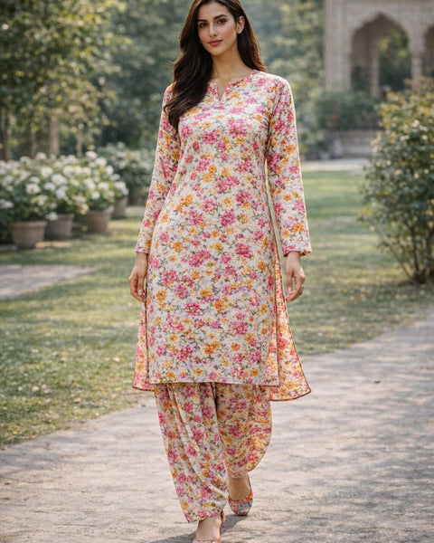 2-Piece Unstitched Printed Premium Linen