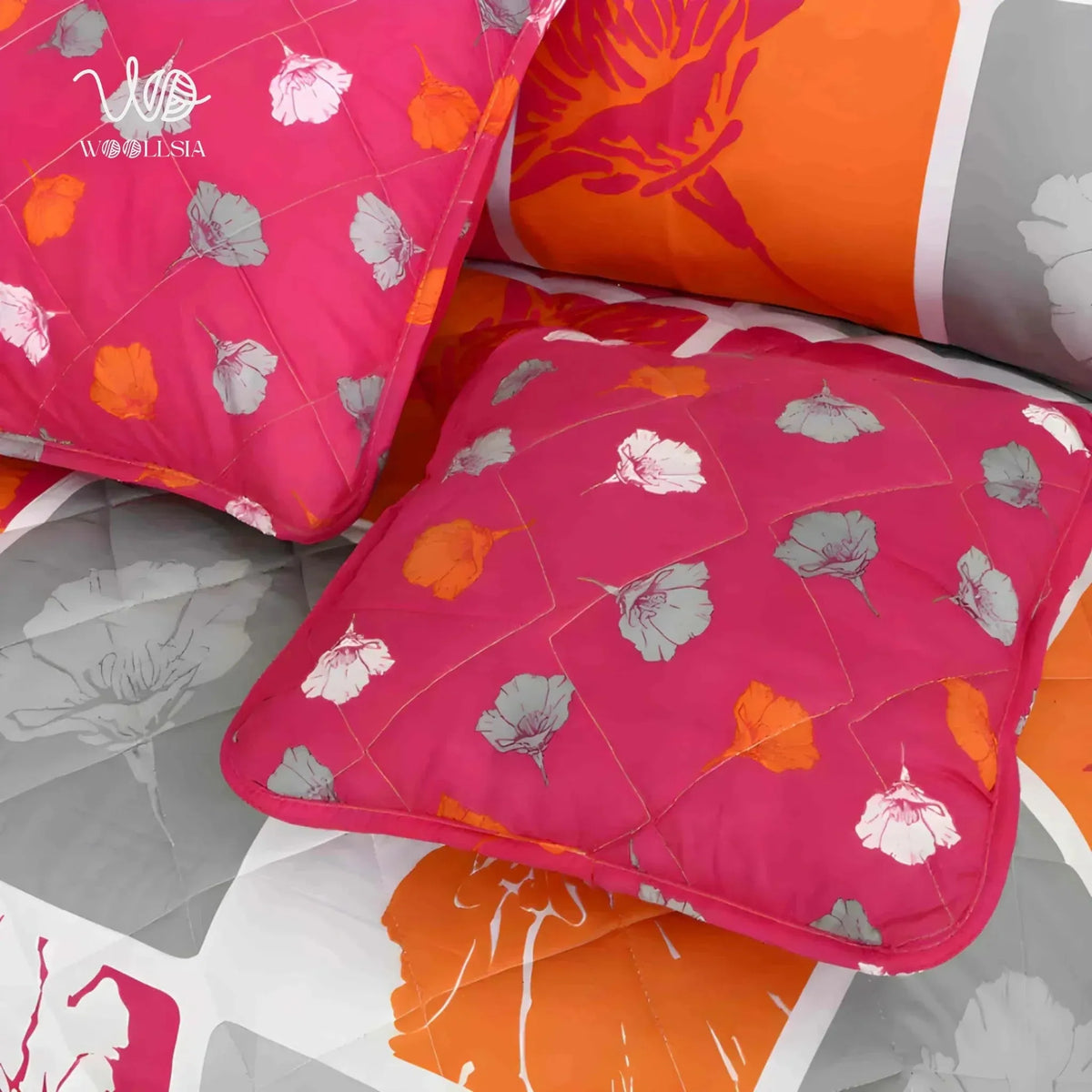 7 Pcs Cotton Comforter Set – Polca | Woollsia