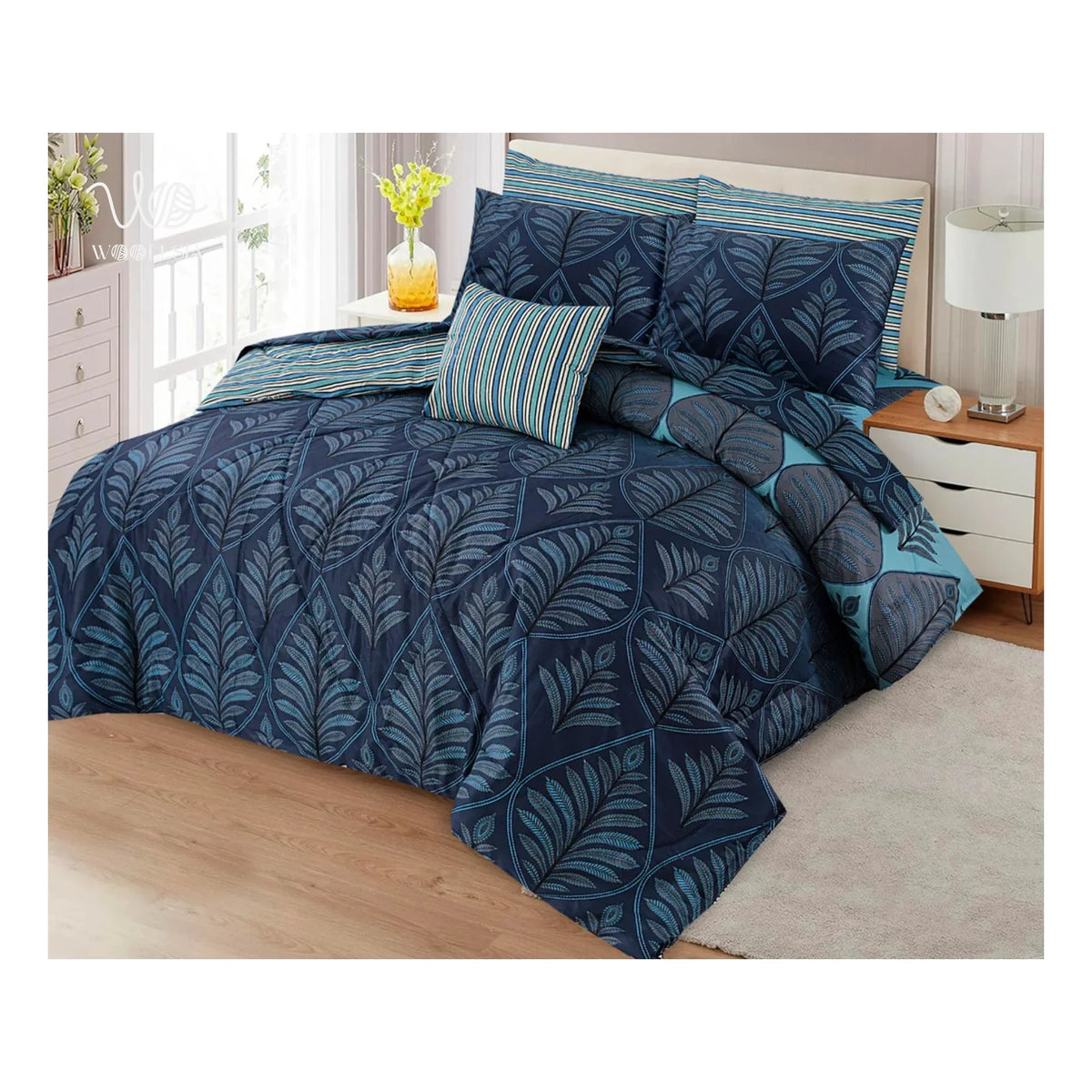7 Pcs Comforter Set – King Size | Woollsia