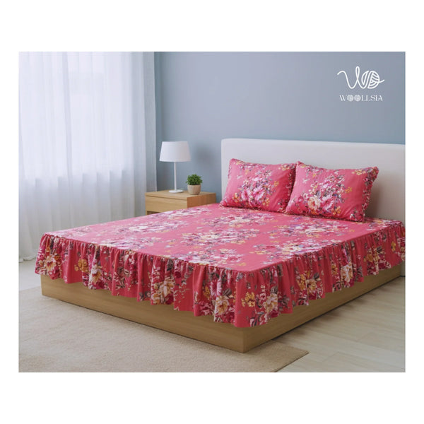 3pcs Alteza King-Size Cotton Bed Sheet Set