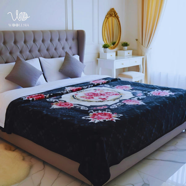 7 lb King Size Korean Embossed Blanket –2-Ply