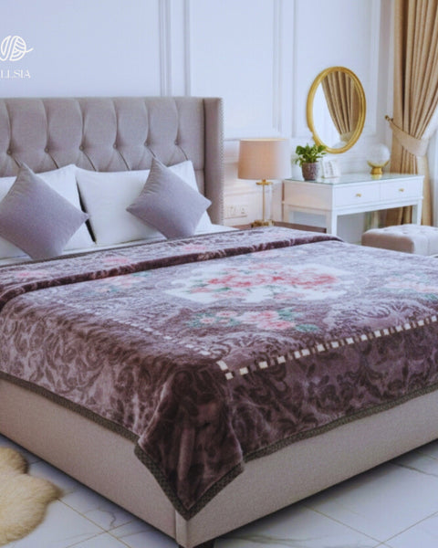 King Size Korean Embossed Blanket – 7 lb 2-Ply Soft Fleece