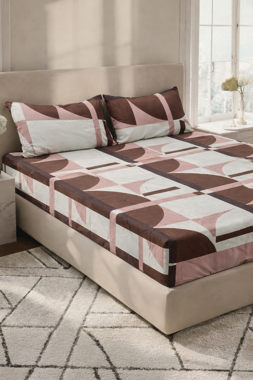 3pcs Luxury King-Size Premium Cotton Bed Sheet Set